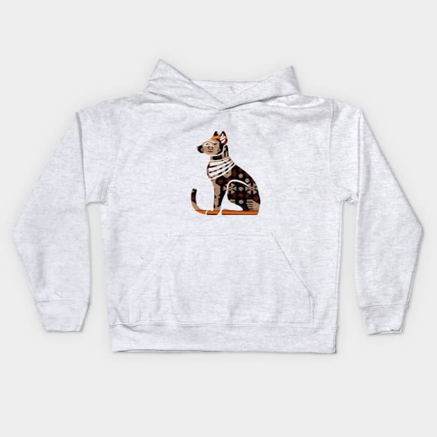 Ethnic Cat Kids Hoodie by Sqidea